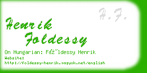 henrik foldessy business card